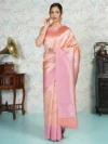 Women's Woven Design Kanjivaram Style Art Silk Saree With Blouse Piece 5