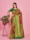 Women's Woven Design Patola Art Silk Saree With Blouse Piece 4